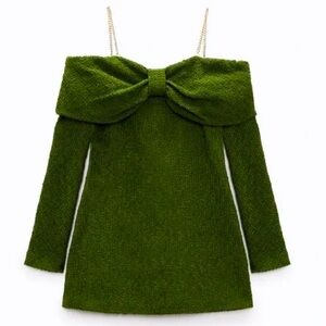 Zara size XS structured dress with chain straps